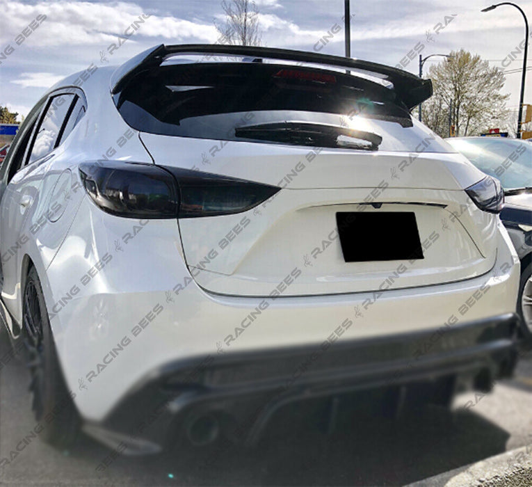 2014-2018 Mazda 3 Hatchback H Style Trunk Spoiler (Carbon Fiber)