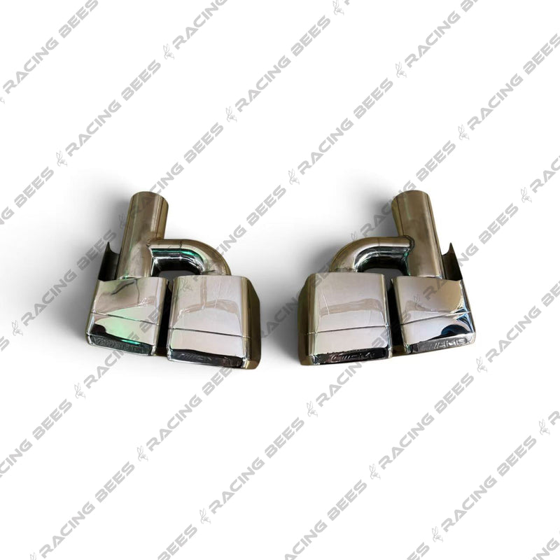 Mercedes-Benz W204 C-CLASS / W212 E-CLASS Universal fit Black Series AMG Style Quad Tips (One Pair)