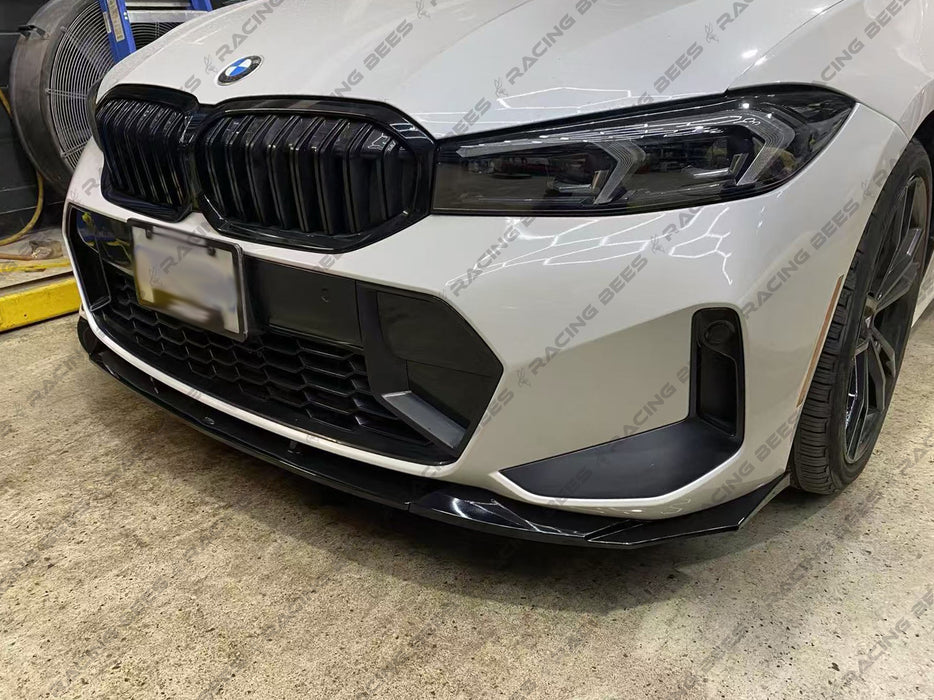 2023+ BMW G20 LCI 3 Series A Style Front Bumper Lip (Black)