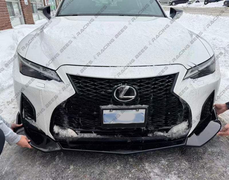 2021-2025 Lexus IS300 IS350 TM2 Style Front Bumper Lip (BLACK)