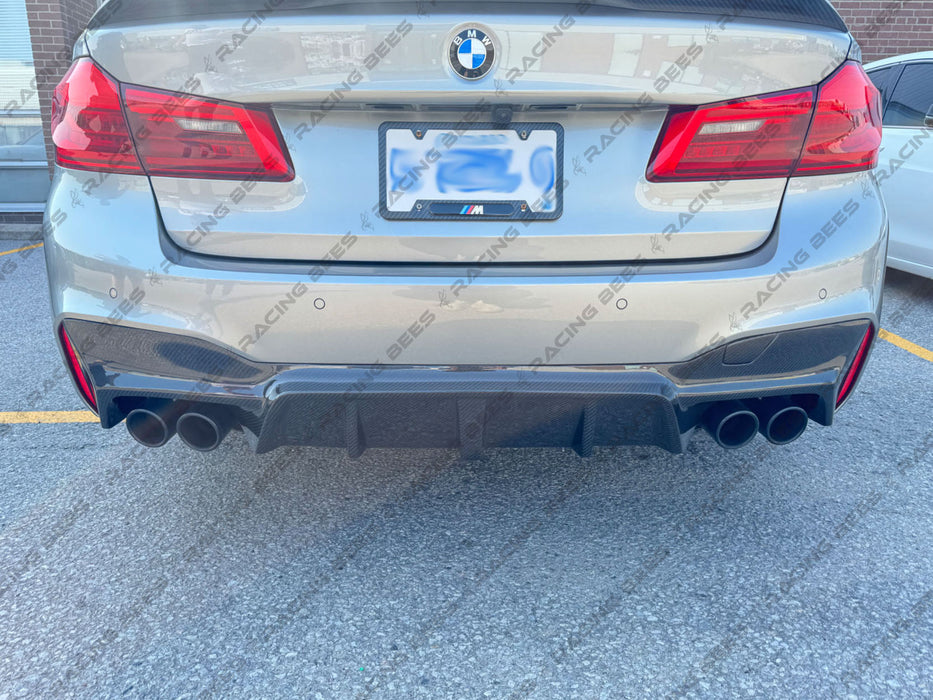 2018-2023 BMW F90 M5 3D Style Rear Bumper Diffuser (Carbon Fiber)