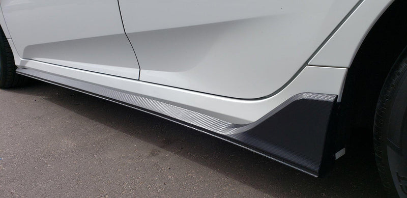 2016+ Honda Civic Sedan/Hatchback Type-R Style Side Skirts (Carbon-Look)