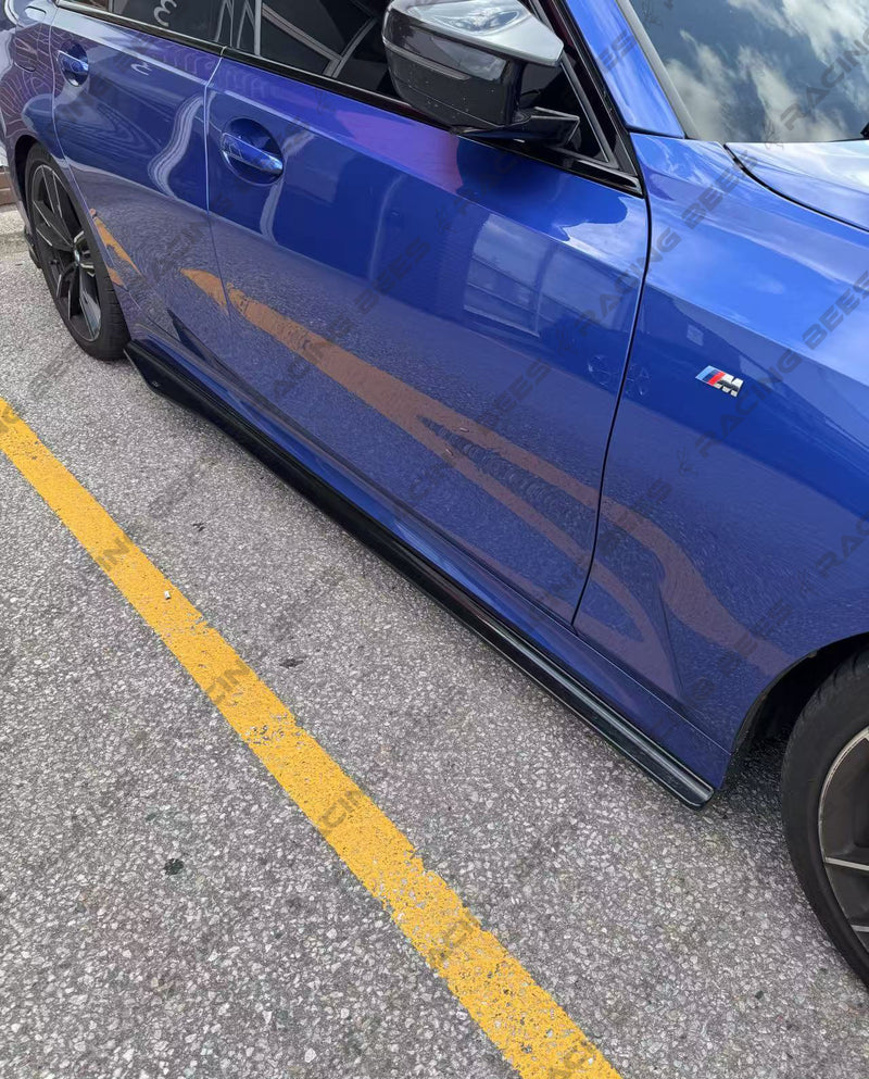 2019+ BMW G20 3 Series V Style Side Skirts (Black)