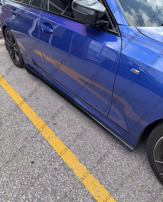 2019+ BMW G20 3 Series V Style Side Skirts (Black)