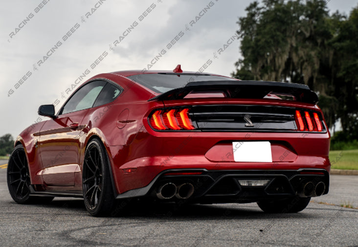 2015-2023 Ford Mustang Rear Trunk Spoiler GT500 V2 Style (Black)