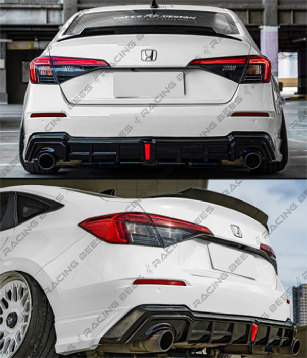 2022+ Honda Civic Sedan Yofer V2 Trunk Spoiler (Black)