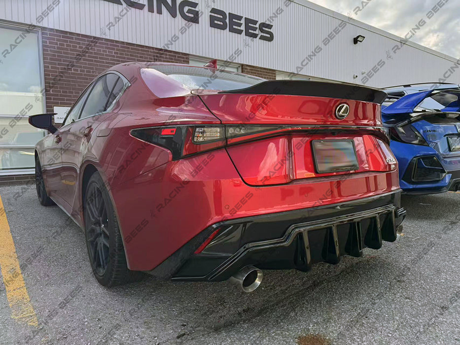 2021+ Lexus IS300 IS350 Rear Bumper Diffuser (BLACK)