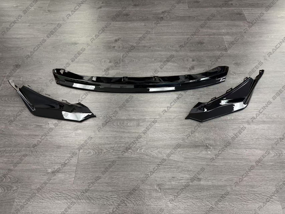 2021+ BMW G80/G82 V Style Front Bumper Lip (Black)