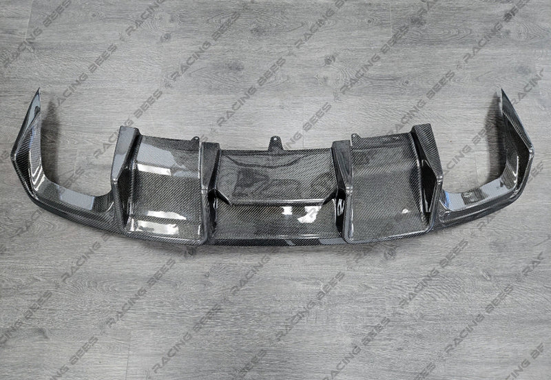 2013-2016 Audi B8.5 A4 S-Line/S4 RS Style Rear Diffuser (Carbon Fiber)