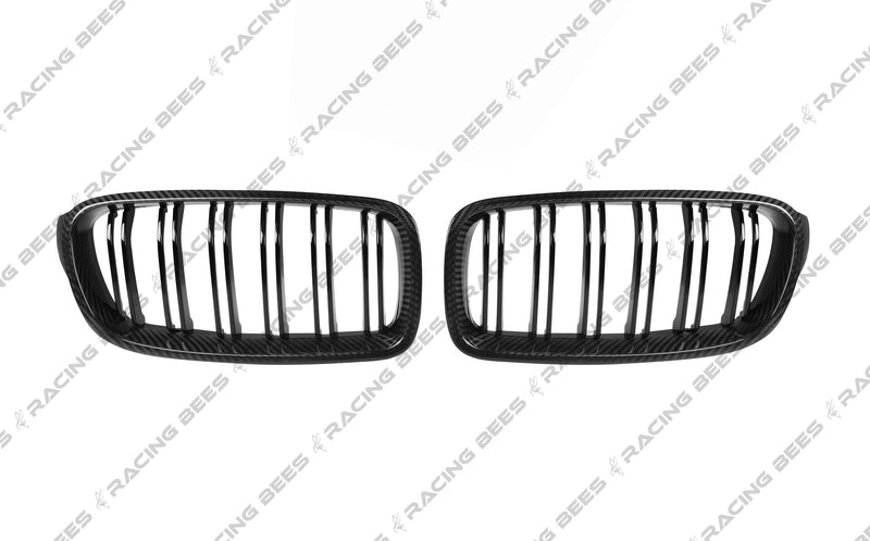 2012-2018 BMW F30 3 Series M Style Kidney Grilles (Carbon Fiber)