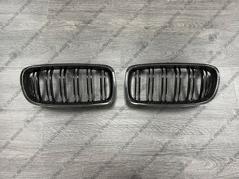 2012-2018 BMW F30 3 Series M Style Kidney Grilles (Carbon Fiber)