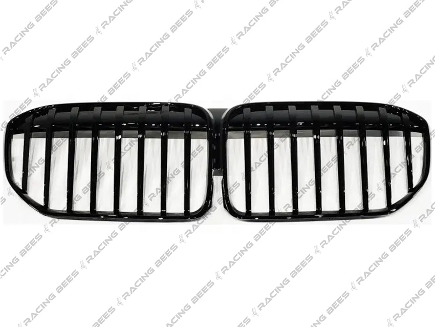 2020+ BMW G12 LCI 7 Series M Style Gloss Black Kidney Grilles (Gloss Black)