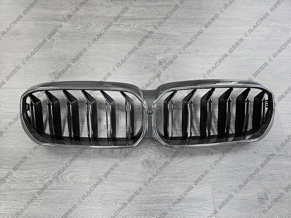 2021-2023 BMW G30 5 Series/F90 M5 M Style Kidney Grilles (Carbon Fiber)