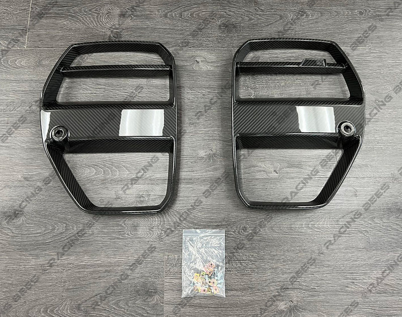 2021+ BMW G80/G82 V Style Front Grille Replacements (Carbon Fiber)