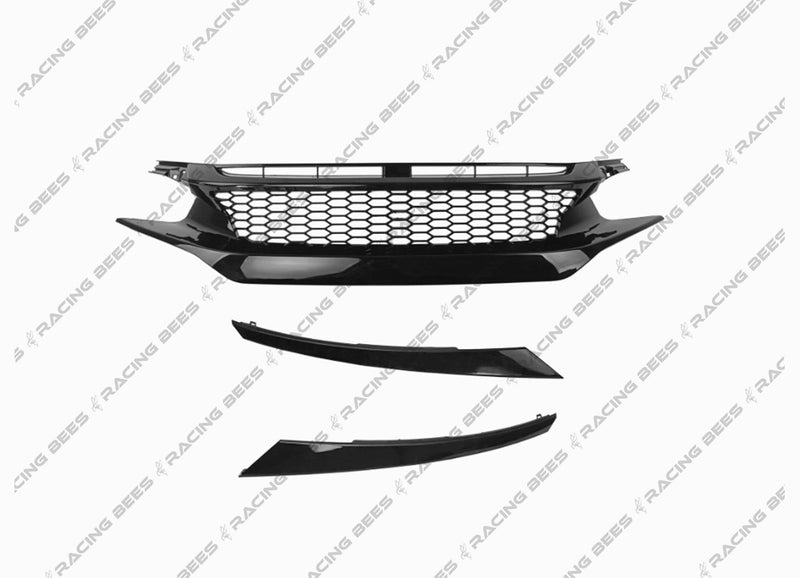 2016-2018 Honda Civic V2 Mesh Front Grille (Black)