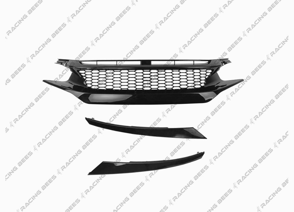 2016-2018 Honda Civic V2 Mesh Front Grille (Black)