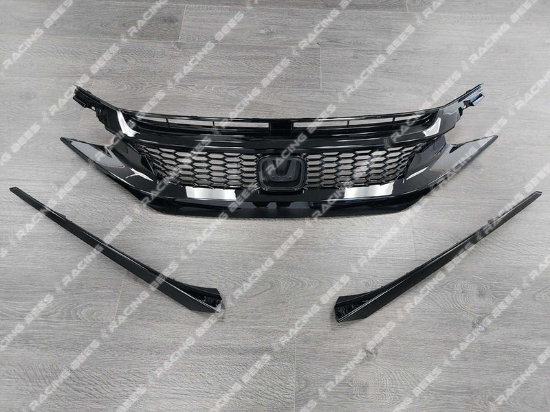 2016-2018 Honda Civic JP Style Front Grille (Black)