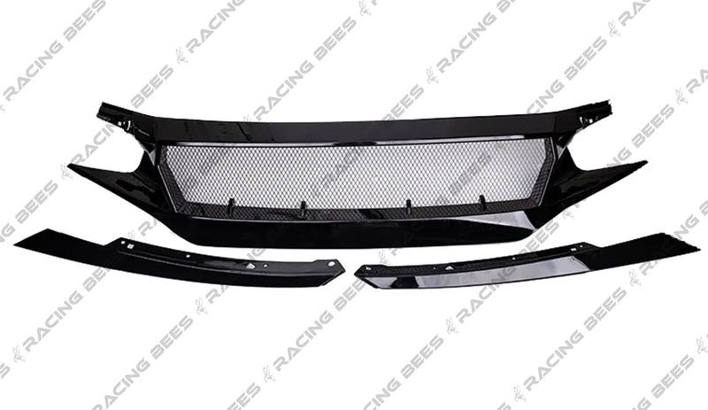 2016-2021 Honda Civic JS Style Front Grille (Black)