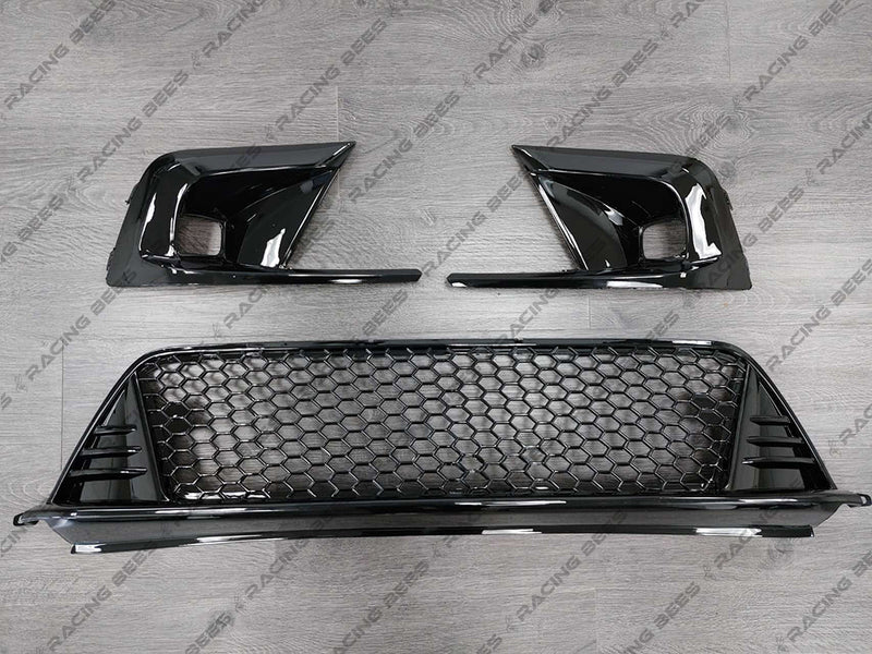 2022-2024 Honda Civic Type-R Style Lower Grille + Fog Covers (Black)