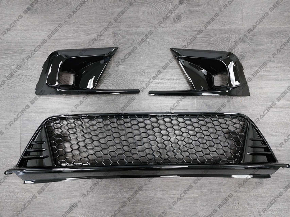 2022+ Honda Civic Type-R Style Lower Grille + Fog Covers (Black)