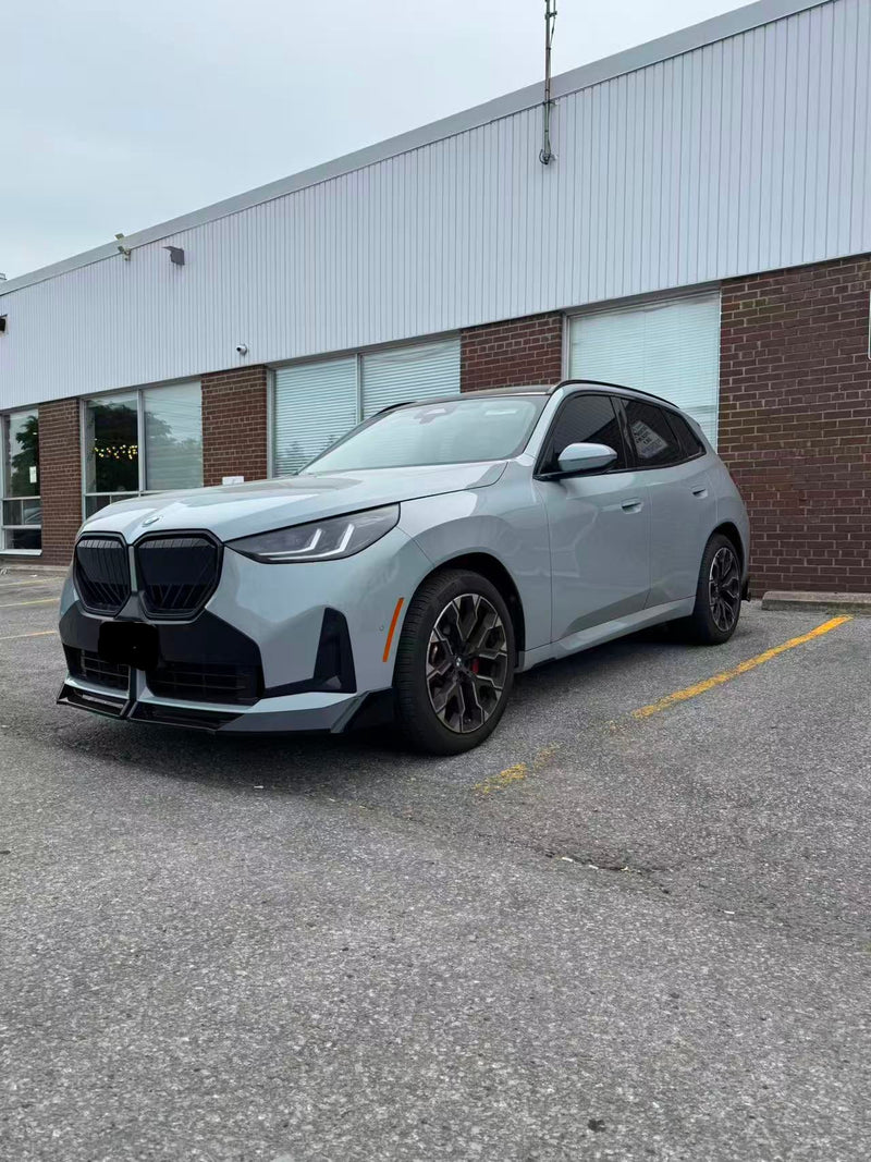 2025-2026 BMW G45 X3 V Style Front Bumper Lip (Black)
