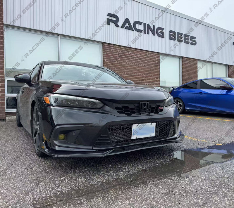 2022-2024 Honda Civic Type-R Style Lower Grille + Fog Covers (Black)