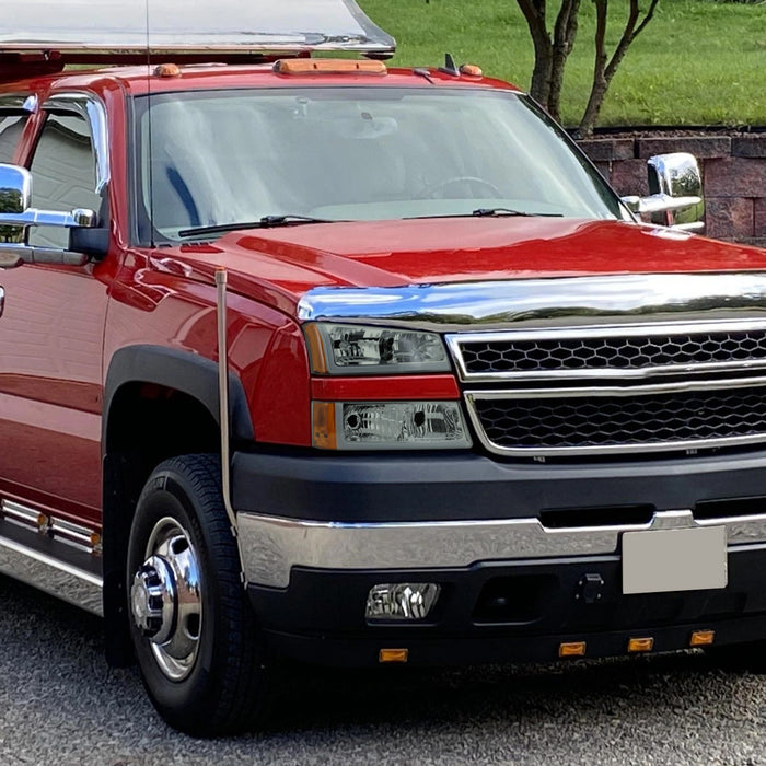 2003-2007 Chevrolet Silverado /2002-2006 Chevrolet Avalanche LED Bar Factory Style Headlights (Chrome Housing/Clear lens)