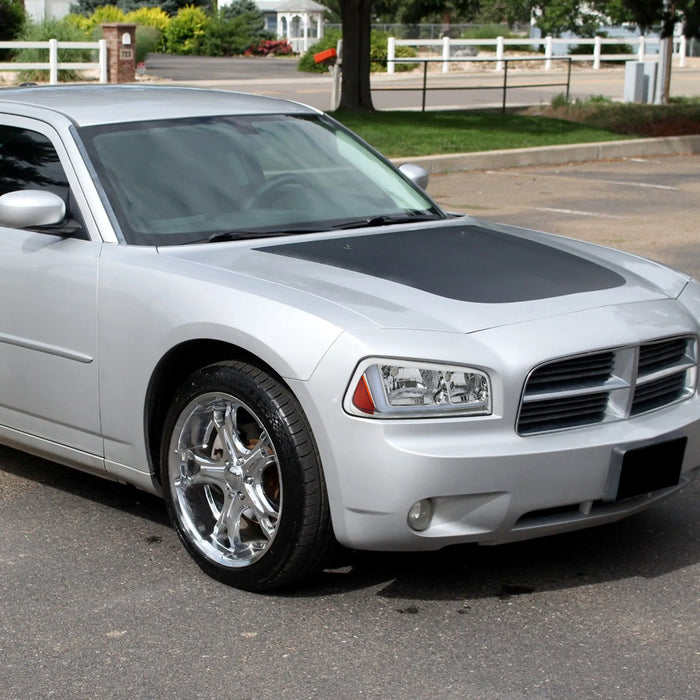 2006-2010 Dodge Charger Switchback Sequential LED Bar Factory Style Headlights (Chrome Housing/Clear Lens)