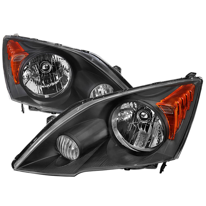 2007-2011 Honda CR-V Factory Style Headlights (Matte Black Housing/Clear Lens)