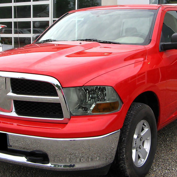 2009-2018 Dodge RAM 1500/ 2019-2023 RAM Classic/ 2010-2018 RAM 2500 3500 Factory Quad Style Headlights (Chrome Housing/Light Smoke Lens)