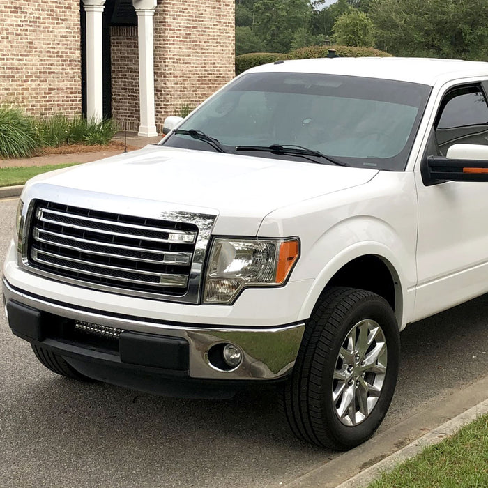 2009-2014 Ford F-150 Factory Style Headlights (Chrome Housing/Clear Lens)