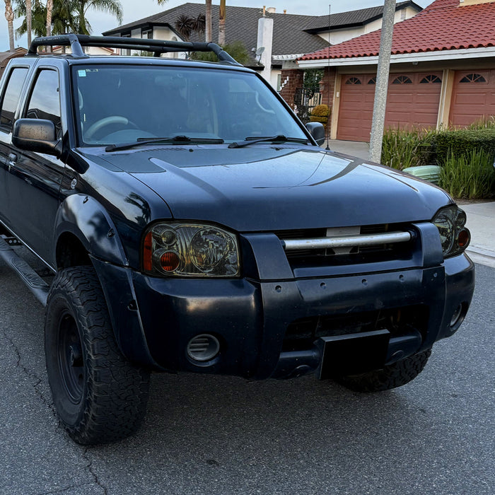 2001-2004 Nissan Frontier XE Factory Style Headlight (Chrome Housing/Smoke Lens)