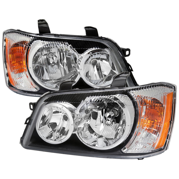 2001-2003 Toyota Highlander Factory Style Headlights (Chrome Housing/Clear Lens)