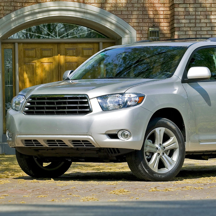 2008-2010 Toyota Highlander Factory Halogen Replacement Headlights (Chrome Housing/Clear Lens)