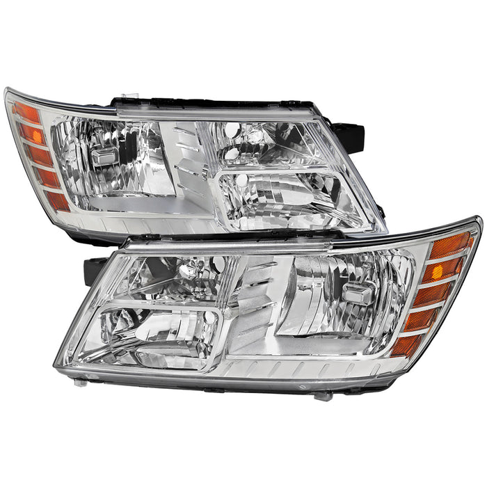 2009-2020 Dodge Journey Factory Style Headlights (Chrome Housing/Clear Lens)