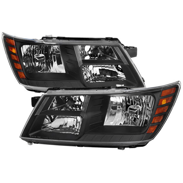 2009-2020 Dodge Journey Factory Style Headlights (Matte Black Housing/Clear Lens)