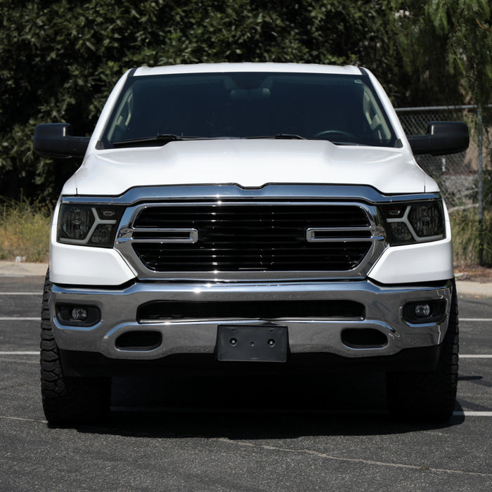 2019-2024 Dodge RAM 1500 Animated LED Bar Factory Style Headlights (Matte Black Housing/Smoke Lens)