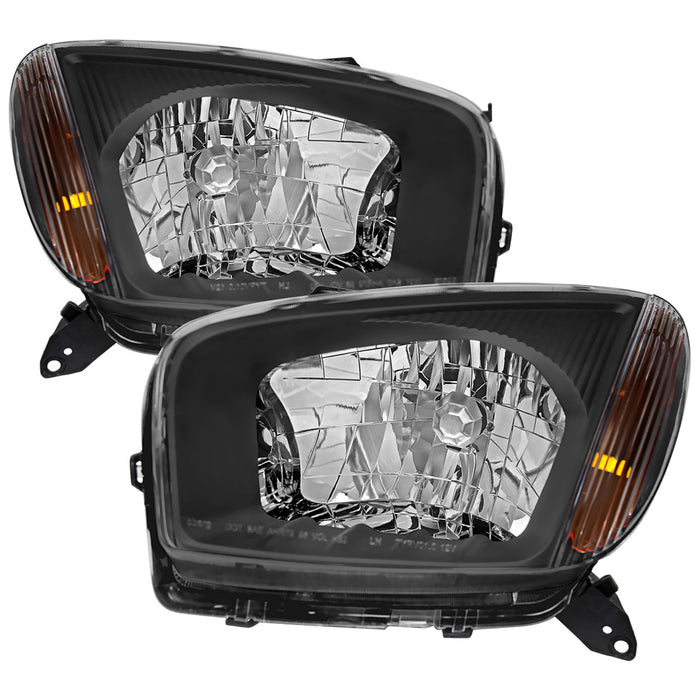 2001-2003 Toyota RAV4 Factory Style Headlights (Matte Black Housing/Clear Lens)