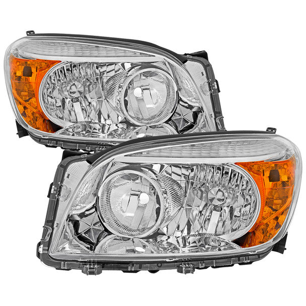 2006-2008 Toyota RAV4 Factory Style Headlights (Chrome Housing/Clear Lens)