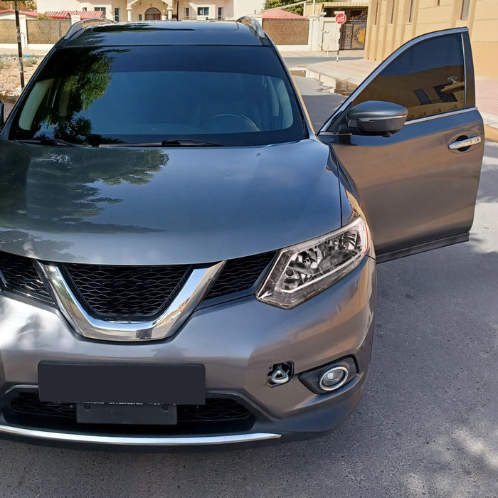 2014-2016 Nissan Rogue LED Strip Factory Style Headlights (Chrome Housing/Clear Lens)