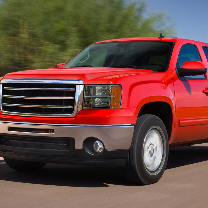 2007-2013 GMC Sierra 1500/2007-2014 Sierra 2500HD 3500HD Factory Style Headlights (Chrome Housing/Light Smoke Lens)