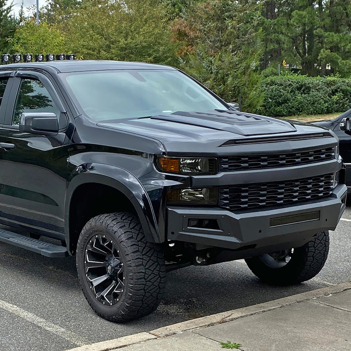 2014-2015 Chevrolet Silverado 1500 Factory Style Headlights w/ Black Trim (Chrome Housing/Light Smoke Lens)