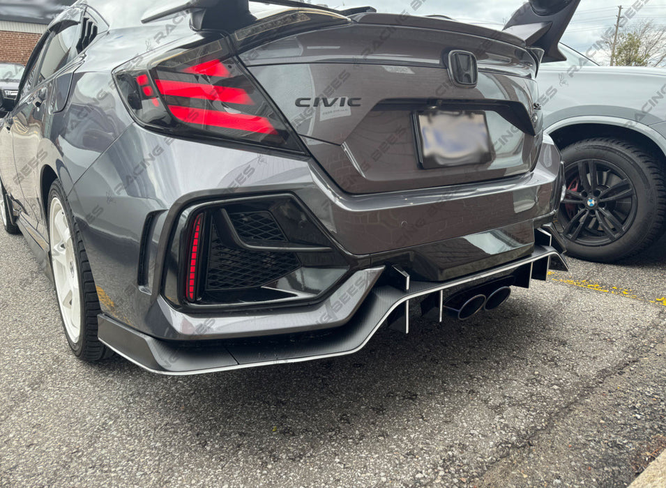 2016-2021 Honda Civic Face-Lift Type R Style Rear Bumper Conversion ...