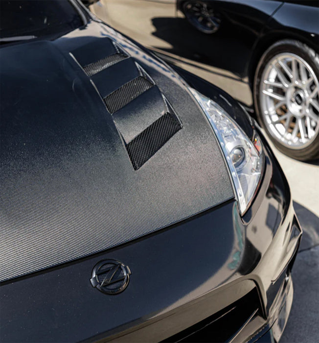 2009+ Nissan 370z AMS Style Hood (Carbon Fiber)