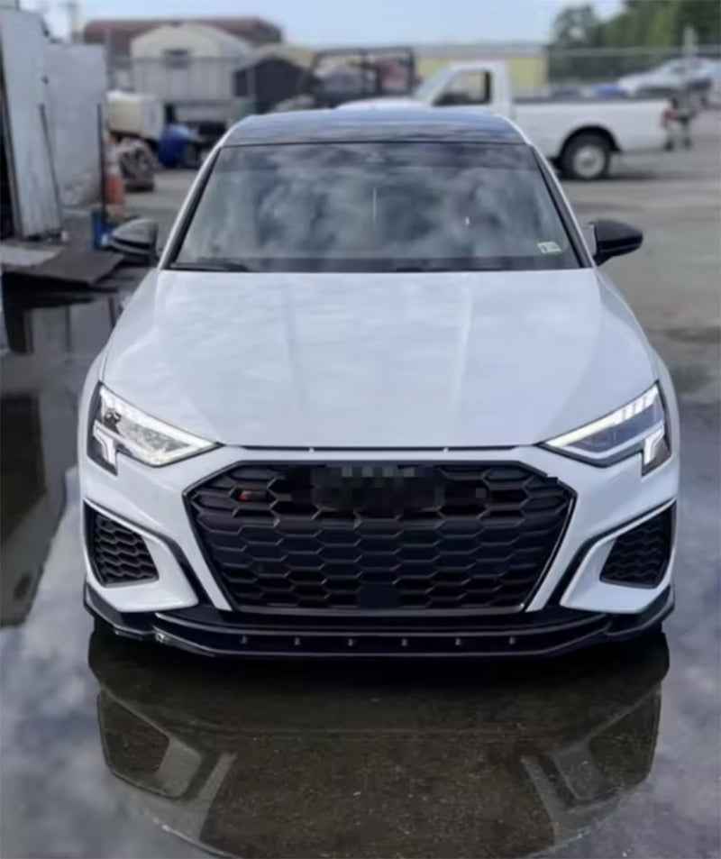 2022+ Audi 8Y A3 S-Line/S3 Models V Style Front Bumper Lip (Black)