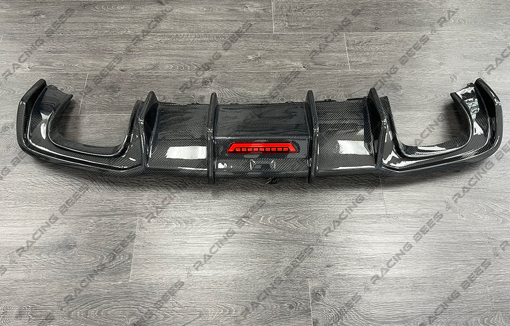 2017-2020 Audi 8V A3 S-Line/S3 BK Style Rear Diffuser (Carbon Fiber ...