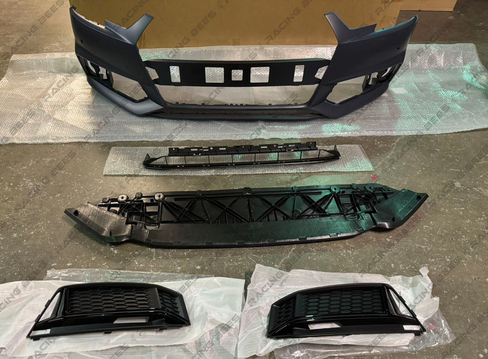 2017-2019 Audi A4 B9 S4 Style Front Bumper Conversion