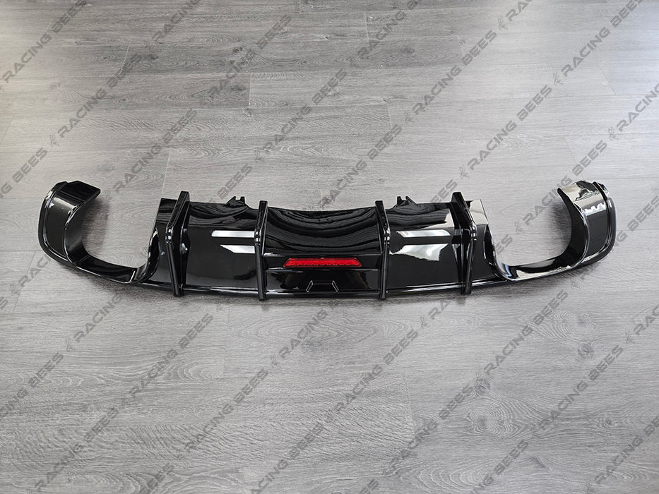 2017-2019 Audi B9 A4 S-Line/S4 K Style Rear Diffuser (Black)