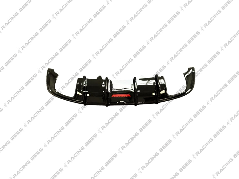 2017-2019 Audi B9 A4 S-Line/S4 K Style Rear Diffuser (Black)