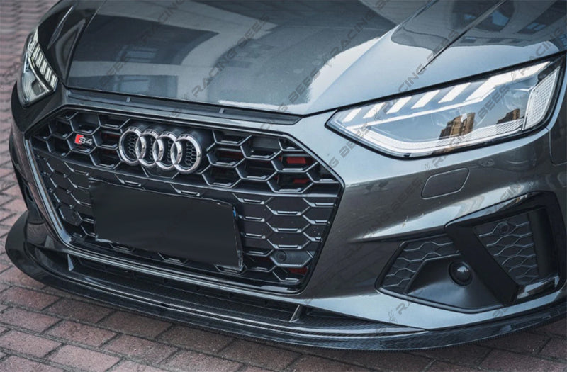 2020-2023 Audi A4/S4 B9.5 Front Bumper Lip (Carbon Fiber)